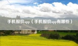 手机报价app（手机报价app有哪些）