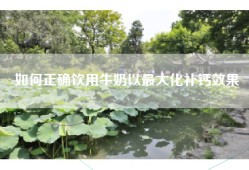 如何正确饮用牛奶以最大化补钙效果