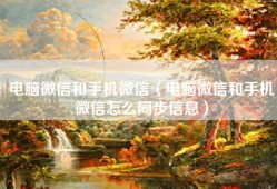 电脑微信和手机微信（电脑微信和手机微信怎么同步信息）