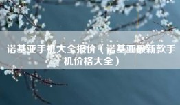 诺基亚手机大全报价（诺基亚最新款手机价格大全）