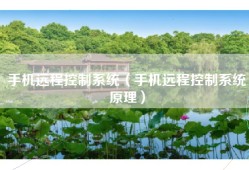 手机远程控制系统（手机远程控制系统原理）