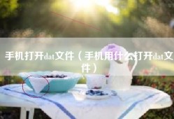 手机打开dat文件（手机用什么打开dat文件）