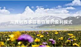 从魏则西事件看百度的盈利模式