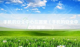 手机的安全中心在哪里（手机的安全中心在哪里vivo）