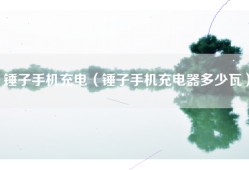 锤子手机充电（锤子手机充电器多少瓦）