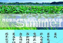 西安魅族手机专卖店（西安哪里有卖魅族手机）