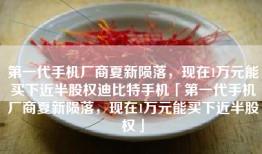 第一代手机厂商夏新陨落，现在1万元能买下近半股权迪比特手机「第一代手机厂商夏新陨落，现在1万元能买下近半股权」