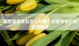 百度搜索排名怎么收费？百度发布广告收费标准
