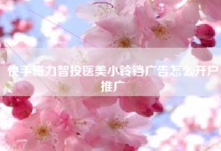 快手磁力智投医美小铃铛广告怎么开户推广