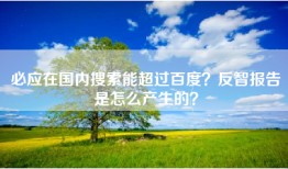 必应在国内搜索能超过百度？反智报告是怎么产生的？