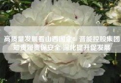 高质量发展看山西国企：晋能控股集团知责履责保安全 深化提升促发展