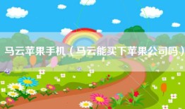 马云苹果手机（马云能买下苹果公司吗）