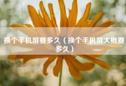 换个手机屏要多久（换个手机屏大概要多久）