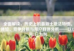 全面解读，历史上的最新土地法特性、体验、竞争分析与用户群体分析——以12月2日为例