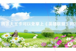 腾讯大王卡可以免掌上《英雄联盟》吗？