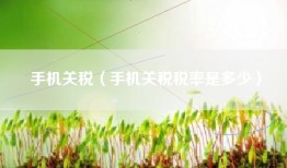 手机关税（手机关税税率是多少）