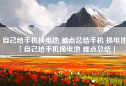 自己给手机换电池 难点总结手机 换电池「自己给手机换电池 难点总结」