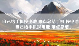自己给手机换电池 难点总结手机 换电池「自己给手机换电池 难点总结」