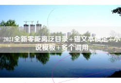 2021全新零距离泛目录+锚文本锁定+小说模板+多个调用