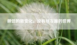 微信的新变化，没有朋友圈的世界