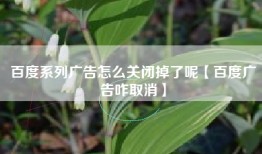 百度系列广告怎么关闭掉了呢【百度广告咋取消】