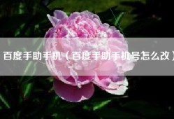 百度手助手机（百度手助手机号怎么改）