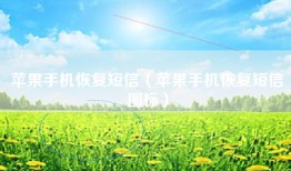苹果手机恢复短信（苹果手机恢复短信图标）