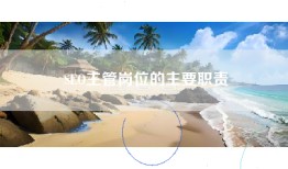 SEO主管岗位的主要职责