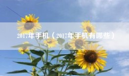 2017年手机（2017年手机有哪些）