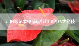 让旧笔记本电脑运行如飞的八大绝技