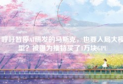 呼吁暂停AI研发的马斯克，也要入局大模型？被曝为推特买了1万块GPU