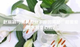 赵丽颖与前男友分手原因揭秘：甜蜜爱情为何变心碎？
