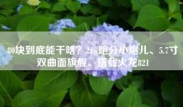 80块到底能干啥？21w跑分小炮儿、5.7寸双曲面旗舰、搭载火龙821