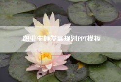 职业生涯发展规划PPT模板