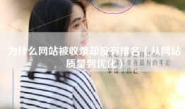 为什么网站被收录却没有排名（从网站质量到优化）
