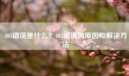 405错误是什么？405错误的原因和解决方法