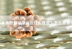 头条巨量引擎出价什么意思？怎么收费？