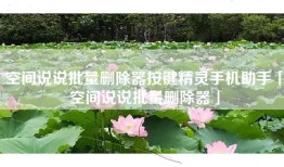 空间说说批量删除器按键精灵手机助手「空间说说批量删除器」
