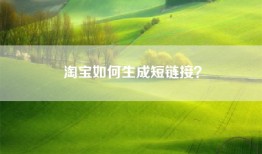 淘宝如何生成短链接？