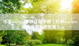 小米note9pro参数详细参数（红米note9pro参数详细参数配置）