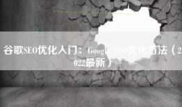 谷歌SEO优化入门：Google SEO优化方法（2022最新）