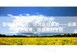警惕赌博陷阱，切勿盲目猜测——远离非法赌博，珍惜美好生活