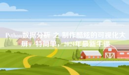 Python数据分析 之 制作酷炫的可视化大屏，特简单，2024年最新牛逼