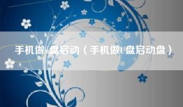 手机做u盘启动（手机做U盘启动盘）