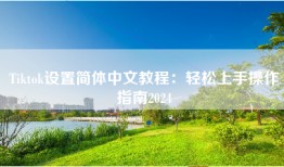 Tiktok设置简体中文教程：轻松上手操作指南2024