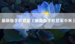 最新版手机管家（最新版手机管家小米）