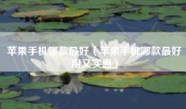 苹果手机哪款最好（苹果手机哪款最好用又实惠）