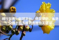 腾行智库：智慧平台、场景驱动，各地交通十四五规划有哪些关键词
