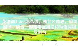 英语词汇drill怎么读，是什么意思，单词翻译、读音、固定搭配用法和短语词组及例句