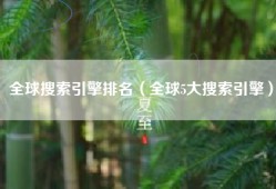 全球搜索引擎排名（全球5大搜索引擎）
